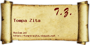 Tompa Zita névjegykártya
